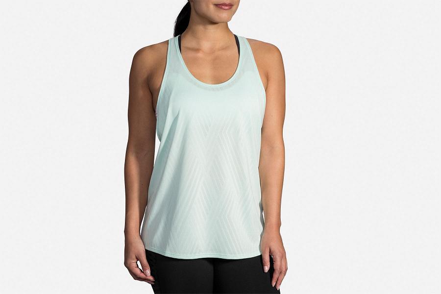 Brooks Array Women Clothing & Running Tank Green QHF648570